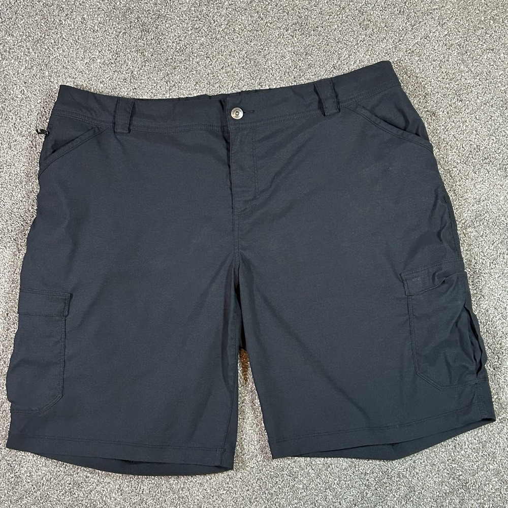 Duluth Trading Dry on the Fly Shorts Women 18 Black 10" Cargo Stretch 46733